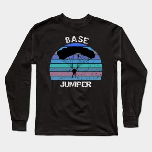 Base Jumper - vintage sunset design Long Sleeve T-Shirt